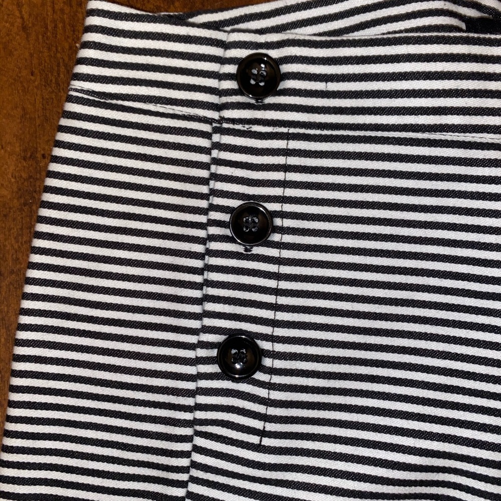 Black and White Striped Short - Picture 2 of 5